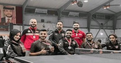 واع / (15) وساماً لتنس الطاولة البارالمبي ببطولة النادي الوطني في الأردن