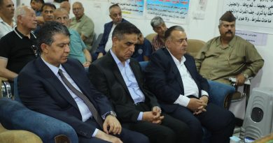 واع / تعازي رئيس اللجنة الأولمبية ينقلها العلوجي في تأبين الراحل صاحب خزعل