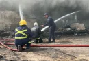 واع / الدفاع المدني يخمد حريقاً في منشأة رياضية شرقي بغداد