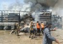 واع / السيطرة على حريق اندلع في ساحة وقوف الشاحنات في منفذ ربيعة الحدودي
