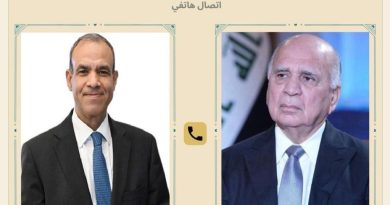 واع /وزير الخارجية يؤكد لنظيره المصري إدانة العراق للهجوم الذي استهدف سفينتين في ميناء دمياط