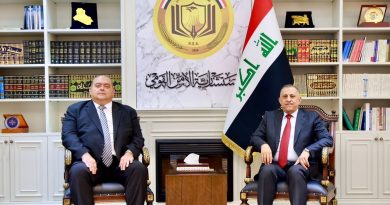 واع / العبودي للسفير الروماني: الحكومة العراقية تعمل على إنهاء التواجد الأجنبي وحصر السلاح بيد الدولة واع / العبودي للسفير الروماني: الحكومة العراقية تعمل على إنهاء التواجد الأجنبي وحصر السلاح بيد الدولة