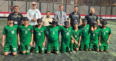 واع / معسكر تدريبي ناجح للمنتخب العراقي لكرة القدم للمكفوفين في مصر