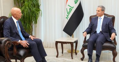 واع / القاضي زيدان والمبعوث الأمريكي يبحثان تطوير العلاقات الثنائية في المجالات القانونية والقضائية